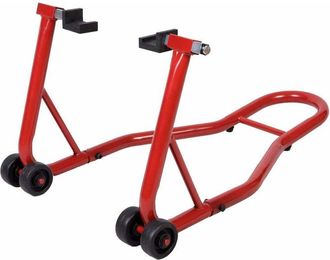 Costway Caballete Trasero Moto Acero Inoxidable Para Rueda Trasera Motocicleta Soporte Port&aacute;til Y M&oacute;vil Rojo - Costway