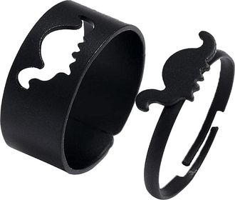 Generic 2X Matching Dinosaur Couple Rings Rings Sets for Wedding Professional Processed Multicoloured