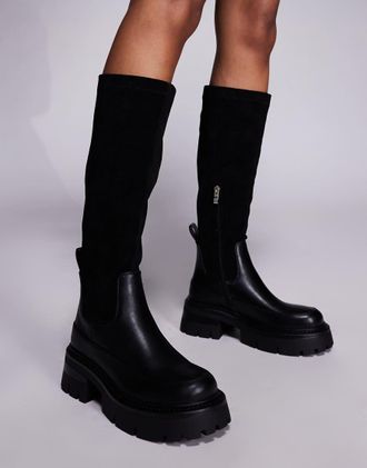 Simmi London Simmi London - Chorley - Stivali al ginocchio con suola spessa neri-Nero