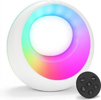 No Brand L&aacute;mpara De Noche Redonda, Regulable Mediante Tacto, Con Mando A Distancia, Led Inal&aacute;mbrica Con Cambio De Color Rgb, Luz Nocturna Para Beb&eacute;s Con Tempor