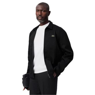 Lacoste Bomberjack met logo voor heren (Zwart)