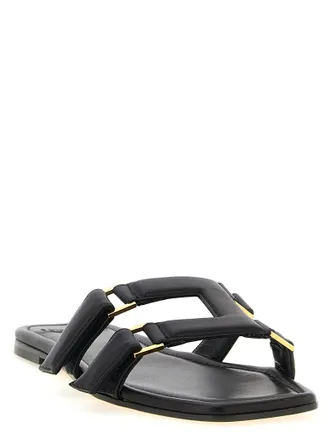 Elisabetta Franchi Nappa Leather Sandals - Black