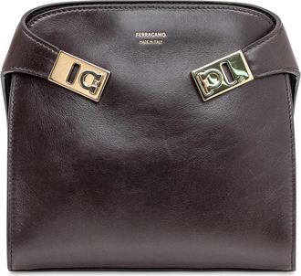 Ferragamo Structured Clutch - Dames - Clutches - Bruin - ONE Size - Leer - Tassen