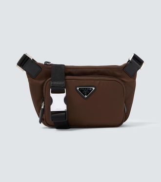 Prada Re-Nylon leather-trimmed shoulder bag