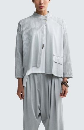 Luukaa D'Celli Zaya Hybrid Boxy Jacket in Ash Grey at Nordstrom, Size Large/x-Large
