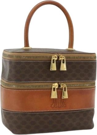 Celine Pre-owned Handbags, female, Brown, Size: ONE SIZE Pre-owned Macadam Canvas Hand Bag