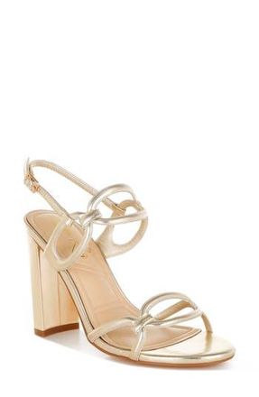 London Rag Ryzah Block Heel Sandal in Gold at Nordstrom Rack, Size 6.5