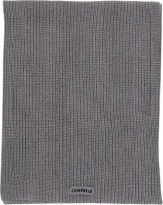 Pinko Slovenia Scarf Half English - Dames - Wintersjaals - Grijs - ONE Size - Katoen - Accessoires