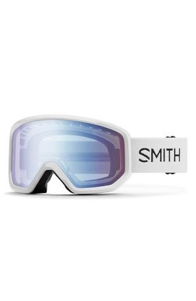Smith Transfer Snow Goggles in White /Blue Sensor Mirror at Nordstrom