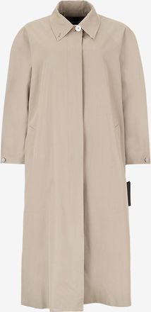 Fabiana Filippi Langer Trenchcoat mit Hemdkragen und Seitenschlitzen