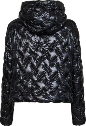 Herno Quilted Hooded Down Jacket - Black