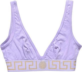 Versace Reggiseno - Dames - Tops zonder mouwen - Paars - S - Katoen - Tops