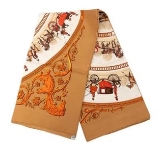 Herm&egrave;s Pre-owned Scarves, female, Multicolor, Size: ONE SIZE Pre-owned La Promenade De Longchamps Silk Scarf