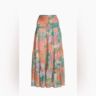 Rails Womens Agatha Maxi Skirt In Peach