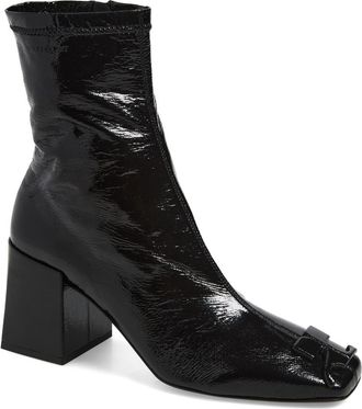 Courr&egrave;ges Re-edition Vinyl Ankle Boot in Black at Nordstrom, Size 37