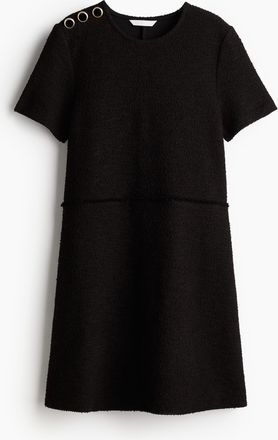 H&M Kleid mit Knopfdetail - Schwarz