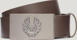 Belstaff Phoenix Buckle Belt Calf Leather Major Brown Size L