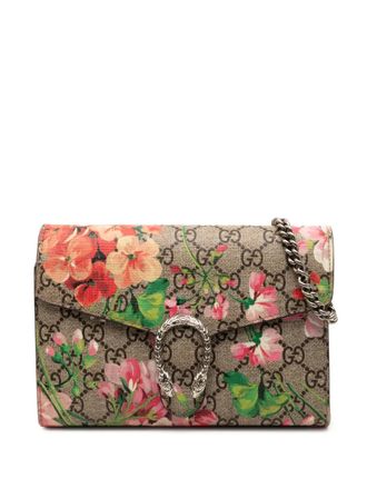 Gucci Borsa a tracolla Dionysus Blooms in tessuto GG Supreme con catena 2016-2025 - Marrone