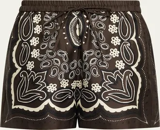 Nili Lotan Frances Silk Shorts