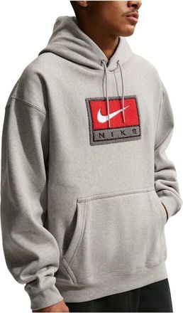 Nike Solo Swoosh Fleece Pullover Hoodie Dark Grey Heather IF1258-063