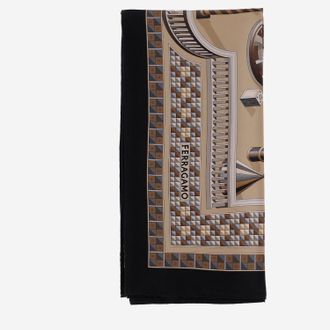 Ferragamo zijden sjaal met Nadir-print