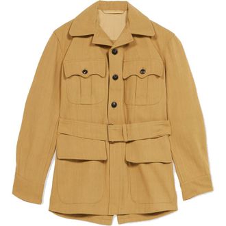 Fortela Clint Sahariana Cotton Jacket in Taupe at Nordstrom, Size 54 Eu