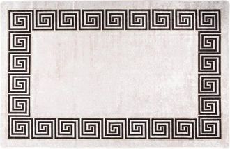 vidaXL Alfombra Lavable Antideslizante Beige Claro 160x230 Cm Vidaxl