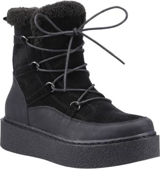 Hush Puppies Bronte Suède Dames Zwarte Winter Enkelboots