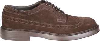 Doucal's Classic Wingtip Derby Shoe in Rich Suede