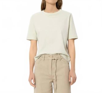 Luisa Cerano Cotton Short Sleeve T-Shirt In Mint Green