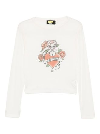 Mini Cream T-shirt con grafica - Toni neutri