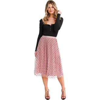 Belle & Bloom Mixed Feeling Reversible Skirt in Pink at Nordstrom, Size X-Small