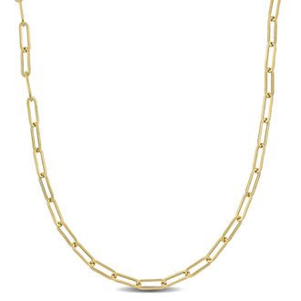 Amour 3.3mm Paperclip Chain Necklace In 14K Yellow Gold, 18 In