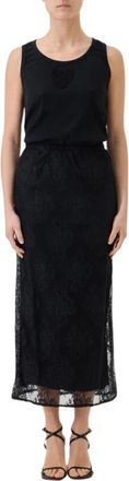 Pink Memories 12059/G02 Midi Rok - Dames - Midirokken - Zwart - M - Rokken