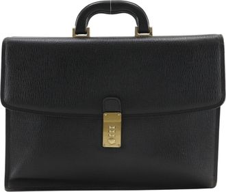 Bally Black Leather Briefcase (Pre-Owned)