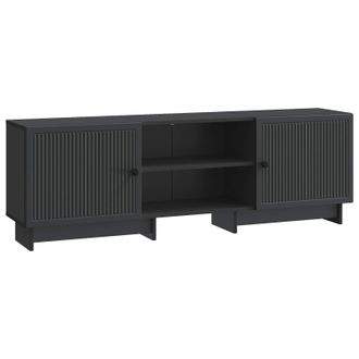 vidaXL Mueble De Tv Negro 150 X 31 X 50 Cm Madera De Ingenier&iacute;a Vidaxl