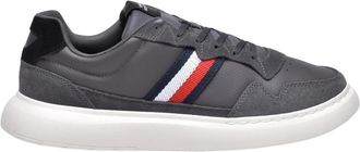 Tommy Hilfiger Light Cupsole Sneaker - Heren - Sneakers - Grijs - 46 EU - Leer - Schoenen