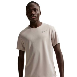 Nike Heren T-shirt Miler met Swoosh en reflecterende details (Maan)