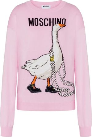 Moschino Trui met ronde hals - Roze