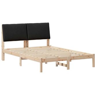 vidaXL Estructura De Cama Con Cabecera Marr&oacute;n Y Negro 150 X 200 Cm Vidaxl