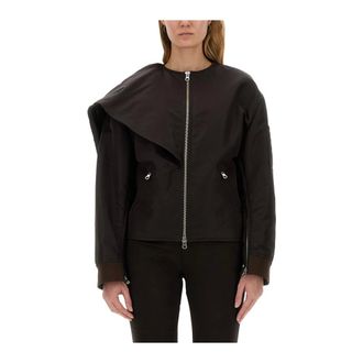 Courr&egrave;ges Bomber con collo a fiocco - - Jackets - Donna - Marrone - S
