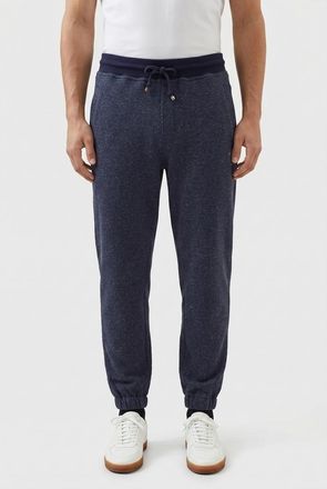 Brunello Cucinelli Dark Blue Cotton Blend Joggers, Size X-Large