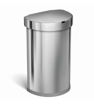 Simplehuman Cubos De Basura - Cubo De Basura Con Apertura Sin Contacto Con Sensor De Movimiento, 45 L, Acero Inoxidable Cepillado St2009