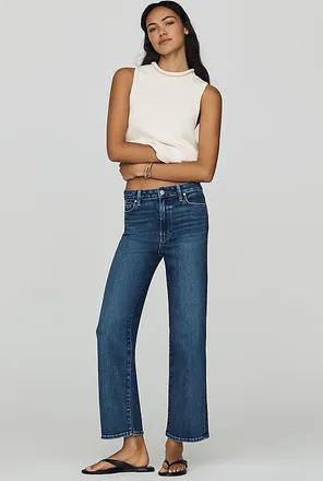 Paige Anessa High-Rise Straight-Leg Jeans