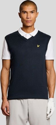 Lyle & Scott Lyle And Scott Mens Lightweight Knitted V-Neck Vest - Black - Size: 36