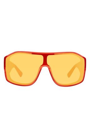 Kurt Geiger Mask Sunglasses in Peach/Rosegd Ml at Nordstrom