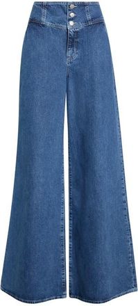 L'agence Sonja Ultra High Waist Wide Leg Jeans in Atlantis at Nordstrom, Size 31