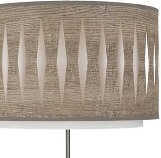 Fabrilamp Sobremesa Alto Alexandra 1xe27 Niquel/madera Gris 61x30x30 Cm
