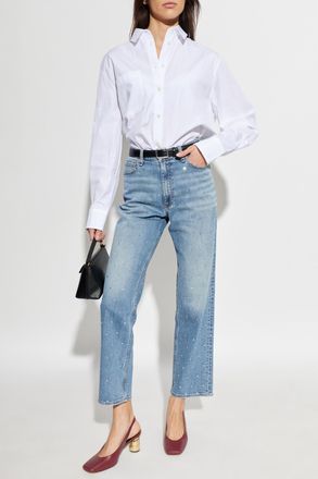 Rag & Bone Jeans With Shimmering Crystals, Womens, Blue