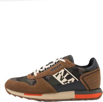 Napapijri Multicolor Leren/Polyester Sneakers - Heren - Sneakers - Groen - 44 EU - Polyester - Schoenen